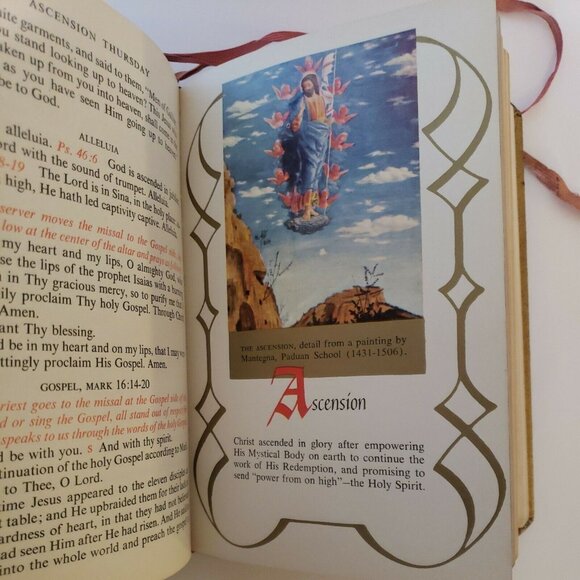 The Catholic Missal Mid Century Gold Hardcover Holy Liturgy Devotion Prayers 60s - Picture 10 of 12